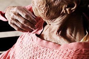 Nursing home resident suffering from neglect and lack of basic care