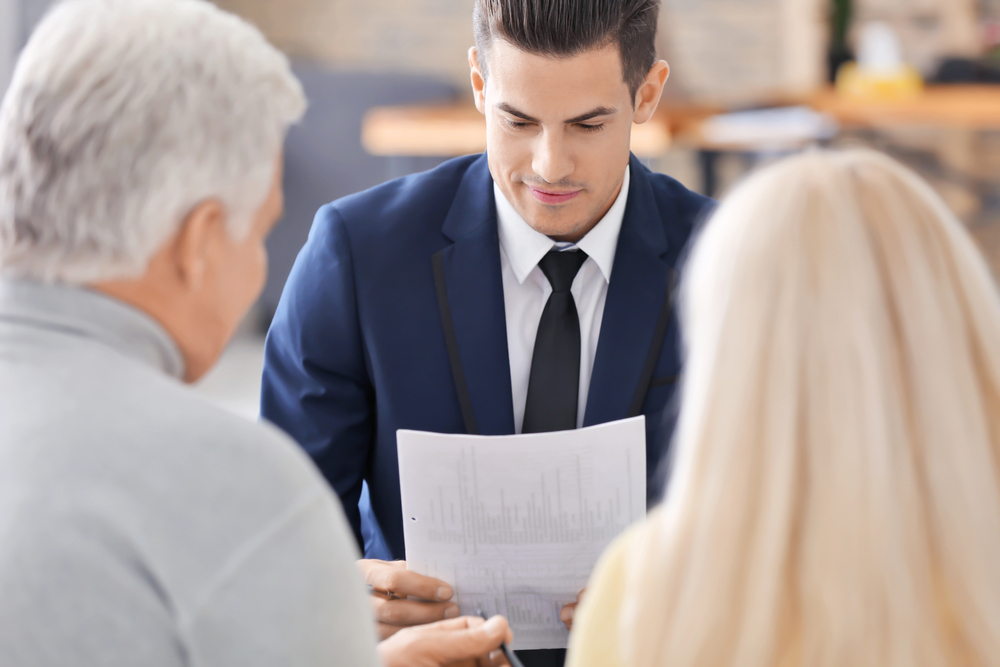 Family consulting a lawyer after poor bed sore treatment at a nursing home