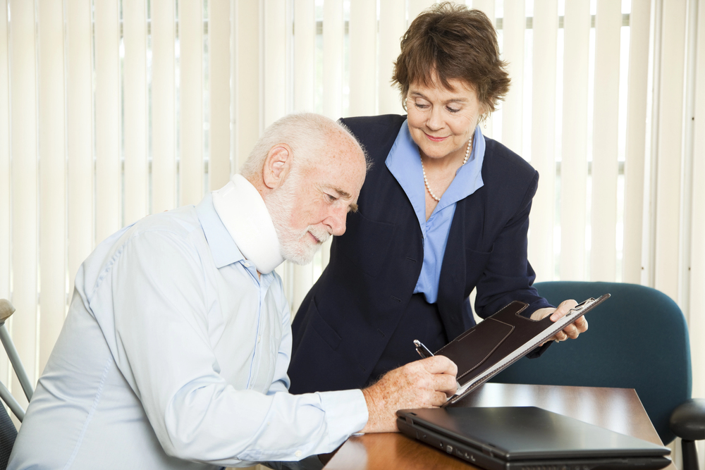 Attorney discussing pressure sore lawsuit options with a nursing home abuse victim