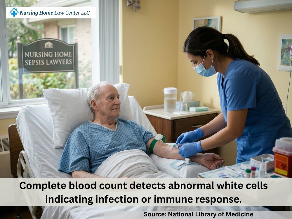 Blood tests used to diagnose infection sepsis in elderly patients

