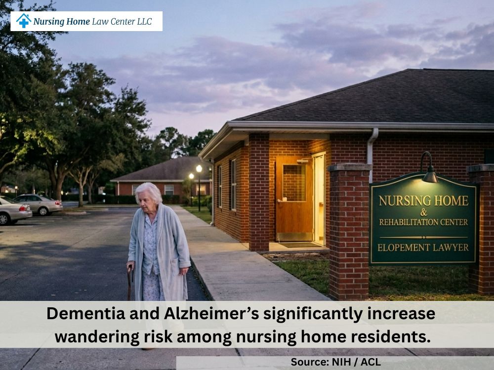 Elopement behavior in nursing facilities caused by safety failures in the facility
