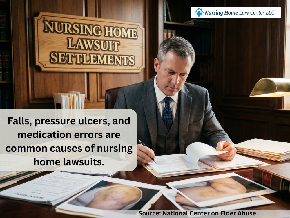 Nursing home abuse attorney examining evidence that affects settlement value, including injuries and facility records