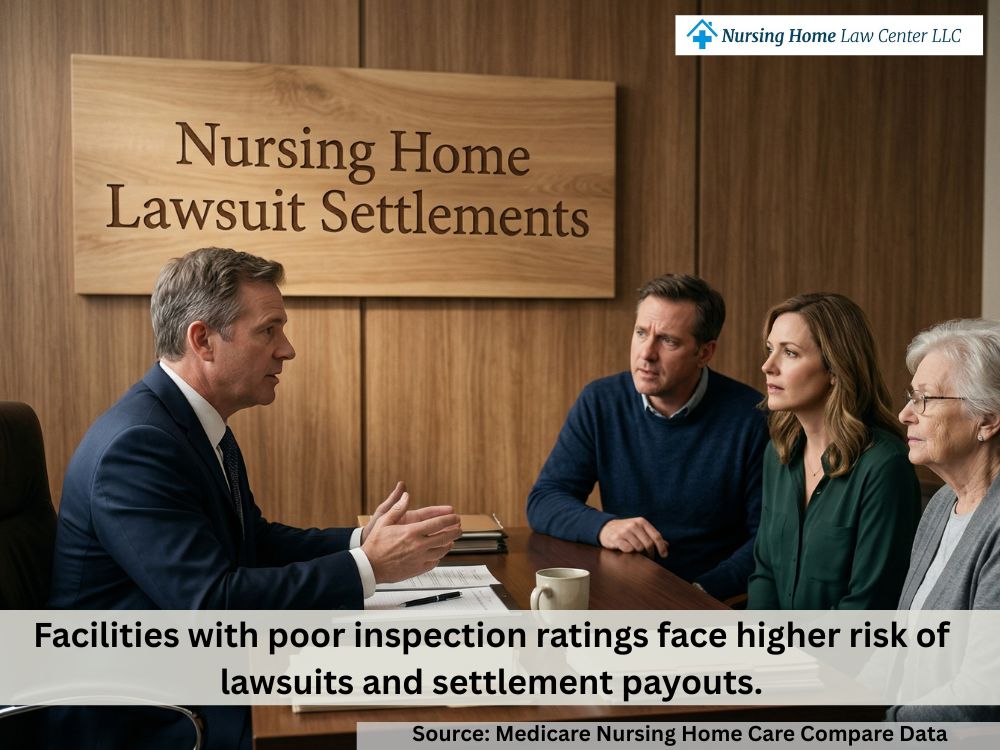 Family meeting with a nursing home settlement lawyer for a free consultation about abuse or neglect claims