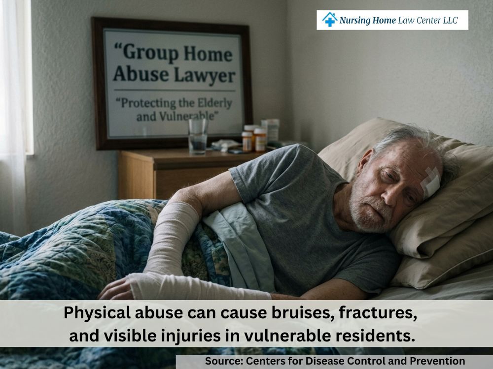 Resident with visible injuries after suspected group home abuse
