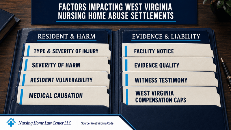 Factors impacting nursing home abuse lawsuit settlements in West Virginia