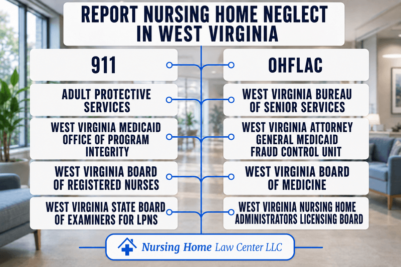 Where to file a formal complaint against West Virginia nursing homes