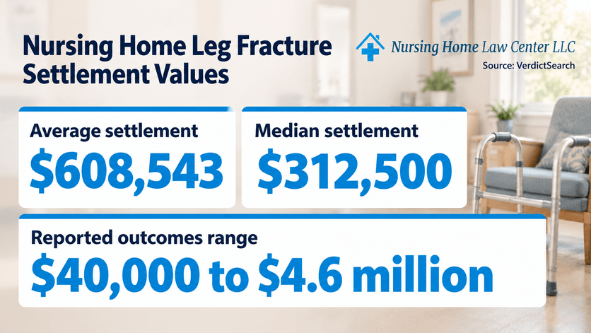 Leg fracture settlement amounts after nursing home abuse